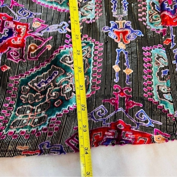 Anthropologie Moulinette Soeurs Linnea Silk Blend Velvet Burnout mini dress S - Picture 11 of 12